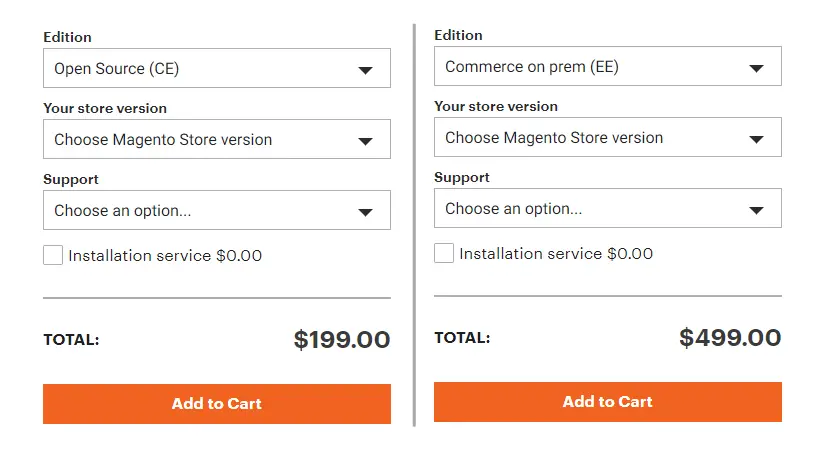 magento app pricing comparison
